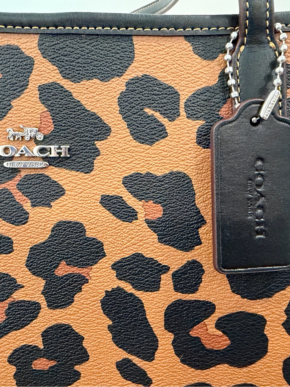Coach Leopard-Print Tote - Picture 2 of 11